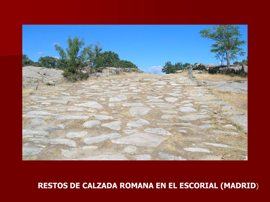 RESTOS DE CALZADA ROMANA EN EL ESCORIAL (MADRID)