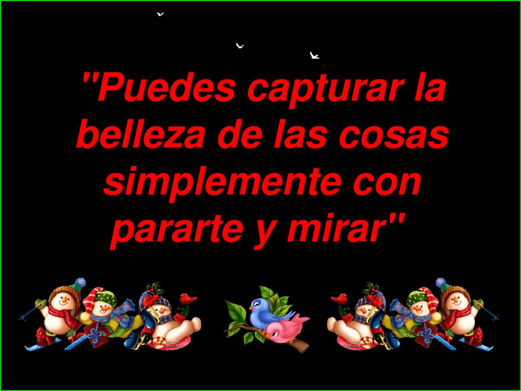 Puedes capturar la belleza de las cosas simplemente con pararte y mirar
