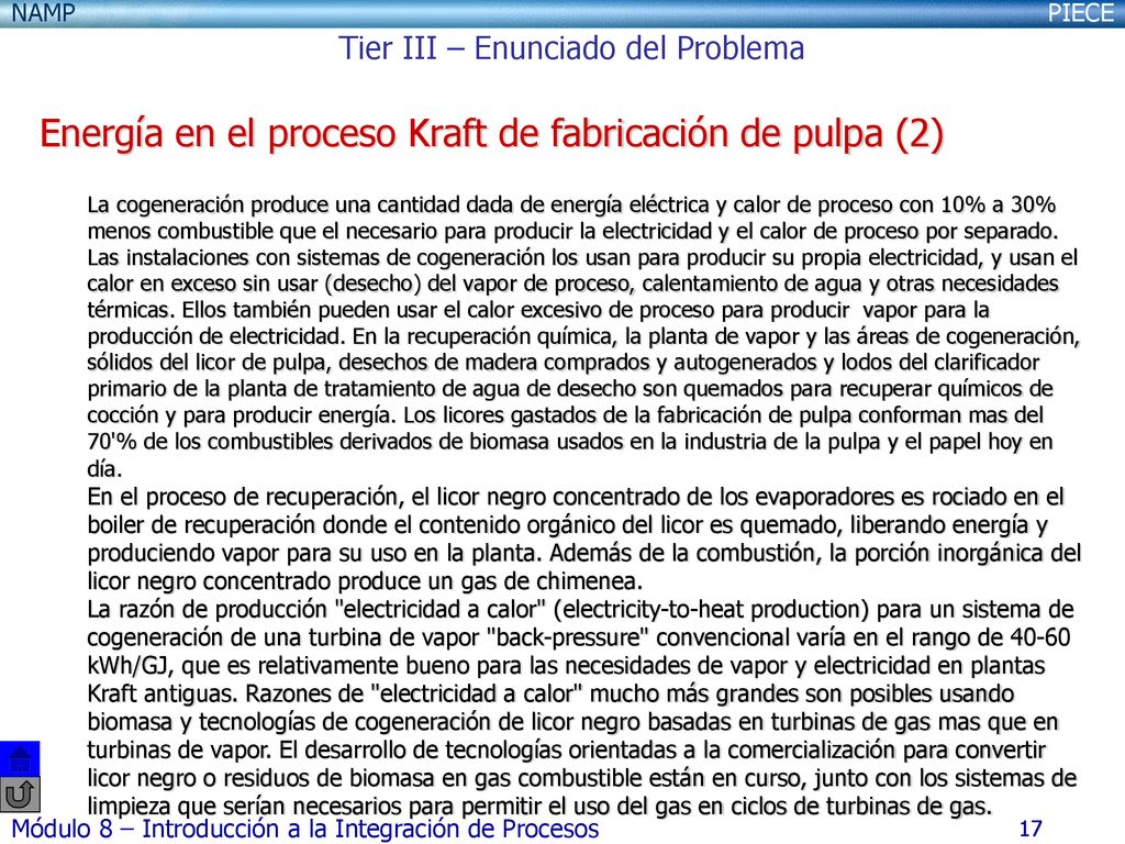 Energía en el proceso Kraft de fabricación de pulpa (2)
