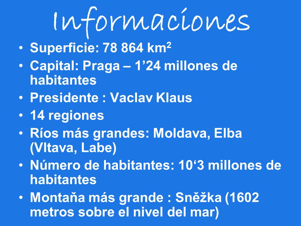 Informaciones Superficie: km2