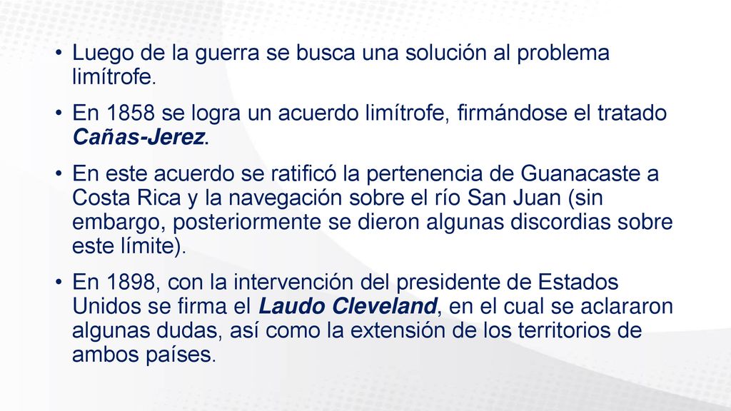 Luego de la guerra se busca una solución al problema limítrofe.