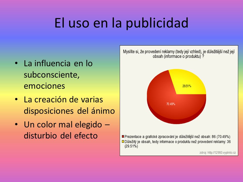 El uso en la publicidad La influencia en lo subconsciente, emociones