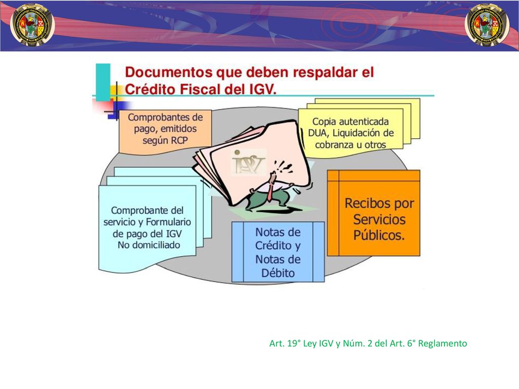 Art. 19° Ley IGV y Núm. 2 del Art. 6° Reglamento