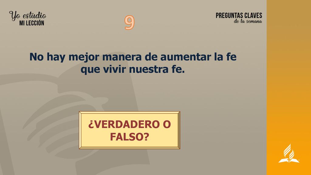 No hay mejor manera de aumentar la fe que vivir nuestra fe.