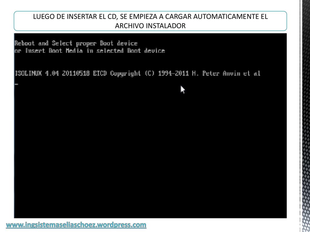 LUEGO DE INSERTAR EL CD, SE EMPIEZA A CARGAR AUTOMATICAMENTE EL ARCHIVO INSTALADOR