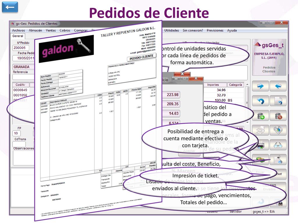 ← Pedidos de Cliente. Control de unidades servidas por cada línea de pedidos de forma automática.