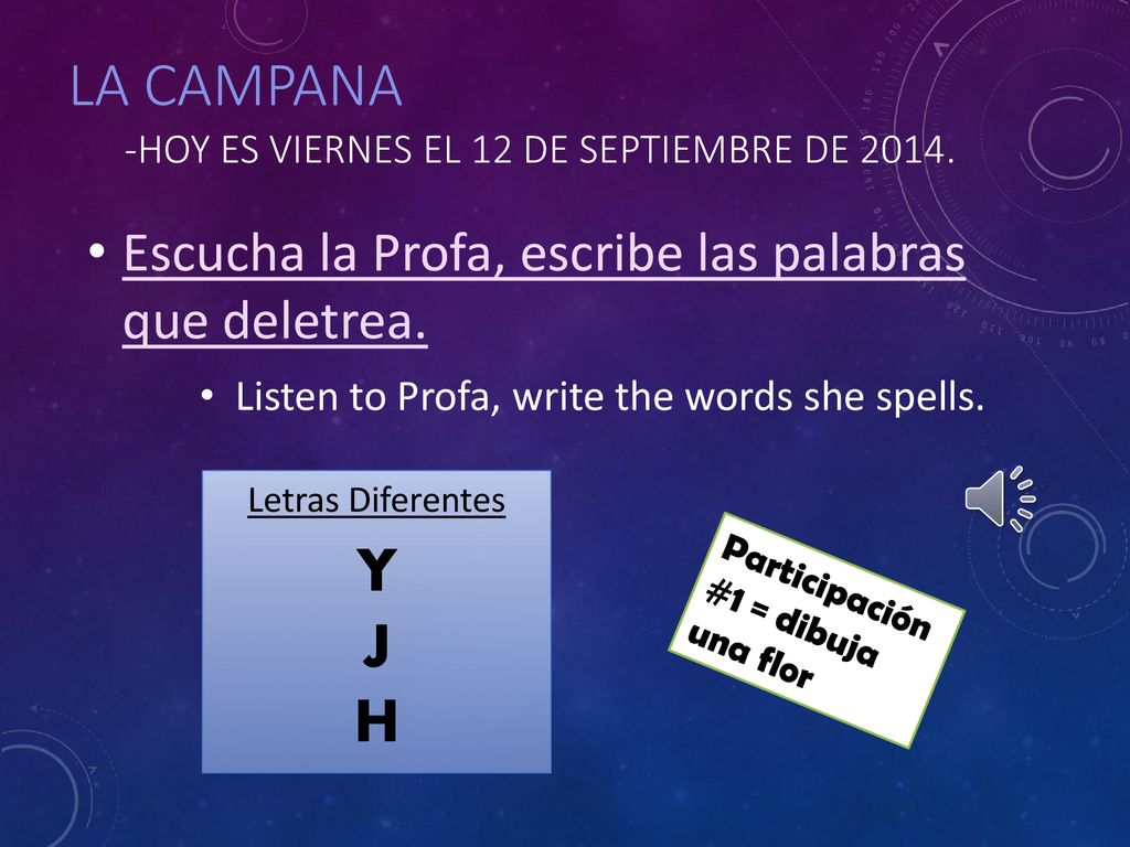 La Campana -Hoy es viernes el 12 de septiembre de 2014.