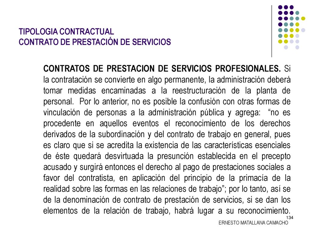 TIPOLOGIA CONTRACTUAL CONTRATO DE PRESTACIÓN DE SERVICIOS