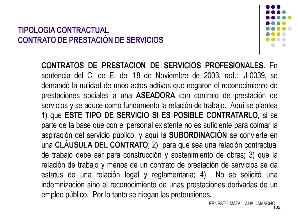 TIPOLOGIA CONTRACTUAL CONTRATO DE PRESTACIÓN DE SERVICIOS