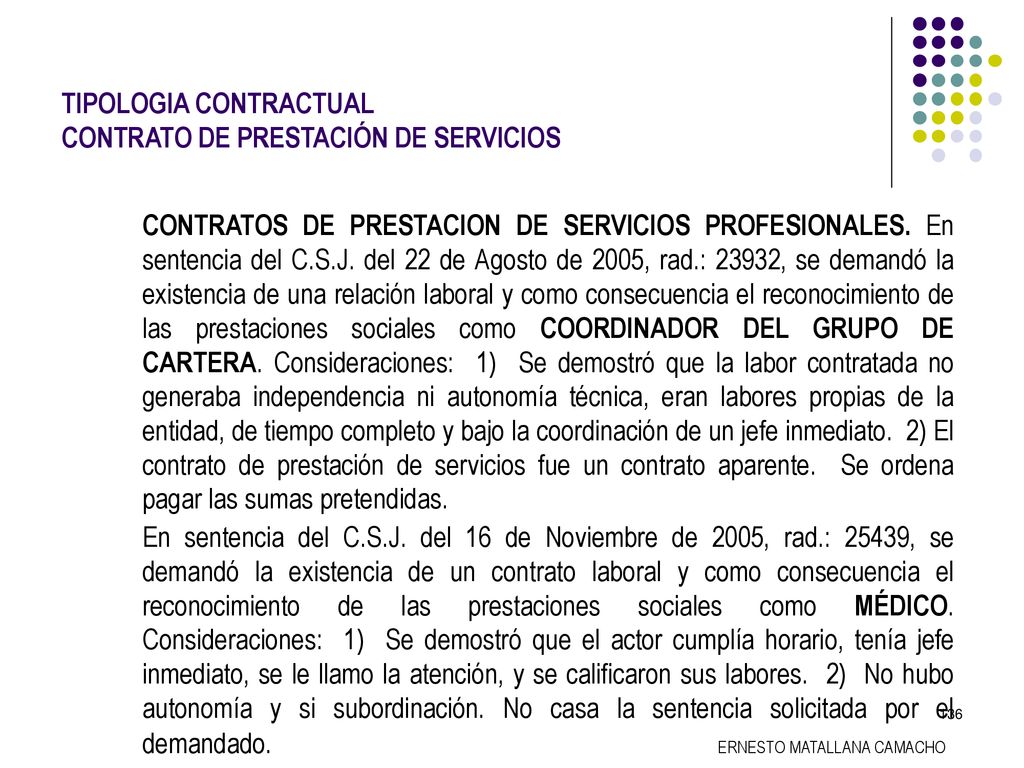 TIPOLOGIA CONTRACTUAL CONTRATO DE PRESTACIÓN DE SERVICIOS