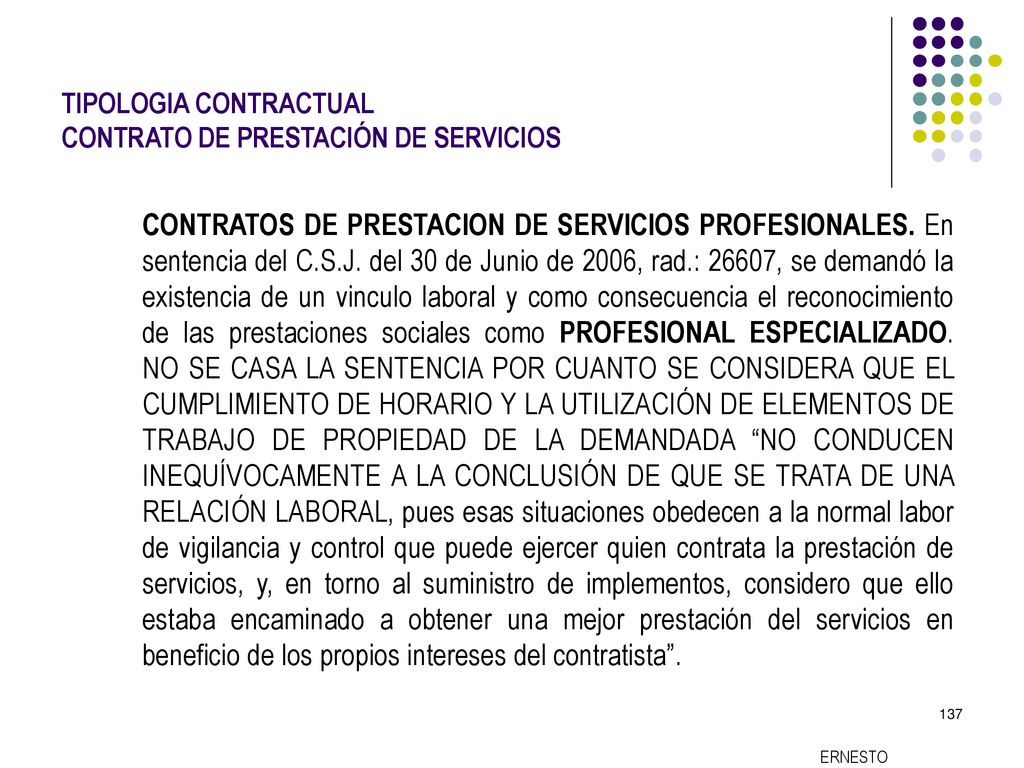 TIPOLOGIA CONTRACTUAL CONTRATO DE PRESTACIÓN DE SERVICIOS