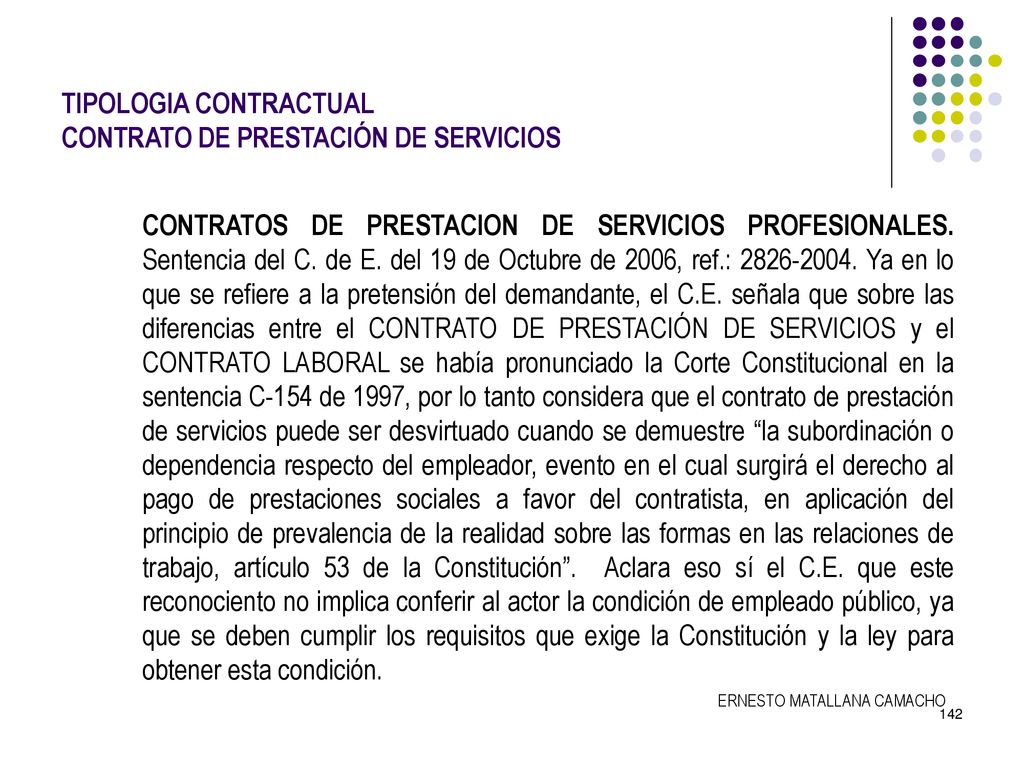 TIPOLOGIA CONTRACTUAL CONTRATO DE PRESTACIÓN DE SERVICIOS