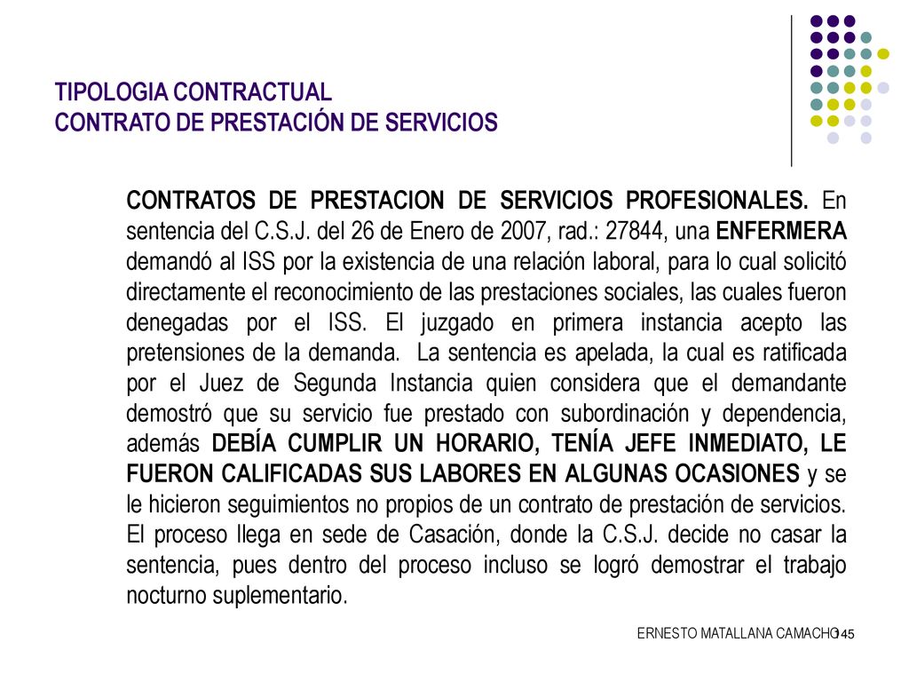 TIPOLOGIA CONTRACTUAL CONTRATO DE PRESTACIÓN DE SERVICIOS
