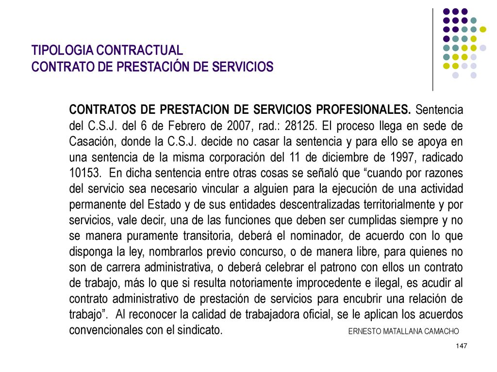 TIPOLOGIA CONTRACTUAL CONTRATO DE PRESTACIÓN DE SERVICIOS