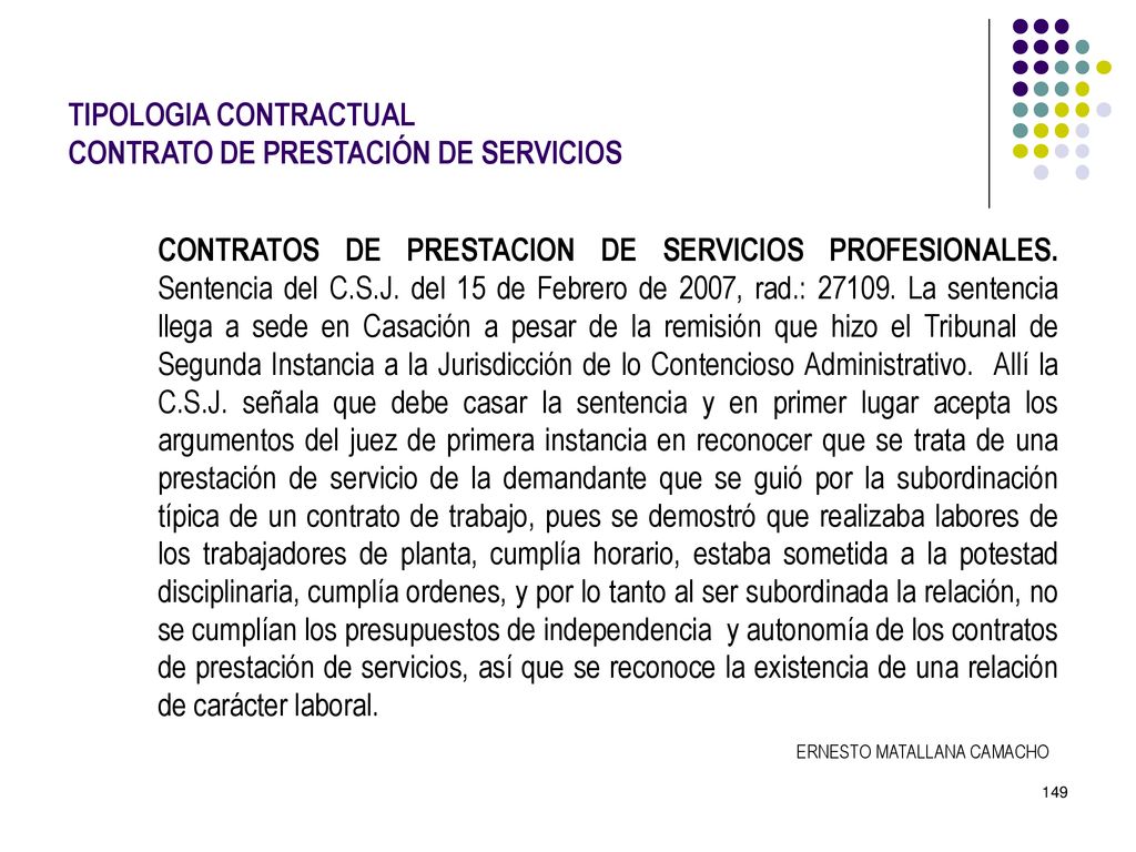 TIPOLOGIA CONTRACTUAL CONTRATO DE PRESTACIÓN DE SERVICIOS