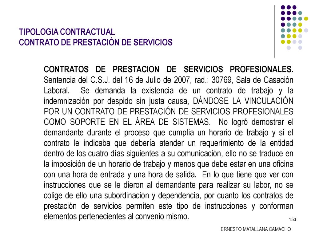 TIPOLOGIA CONTRACTUAL CONTRATO DE PRESTACIÓN DE SERVICIOS