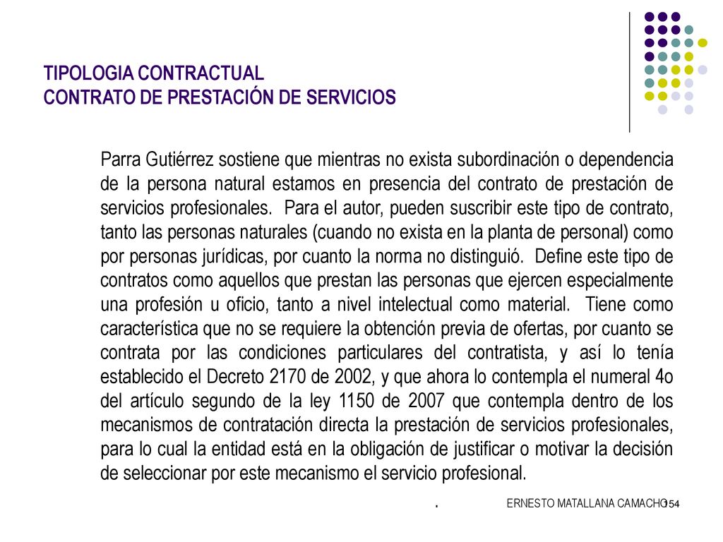 TIPOLOGIA CONTRACTUAL CONTRATO DE PRESTACIÓN DE SERVICIOS
