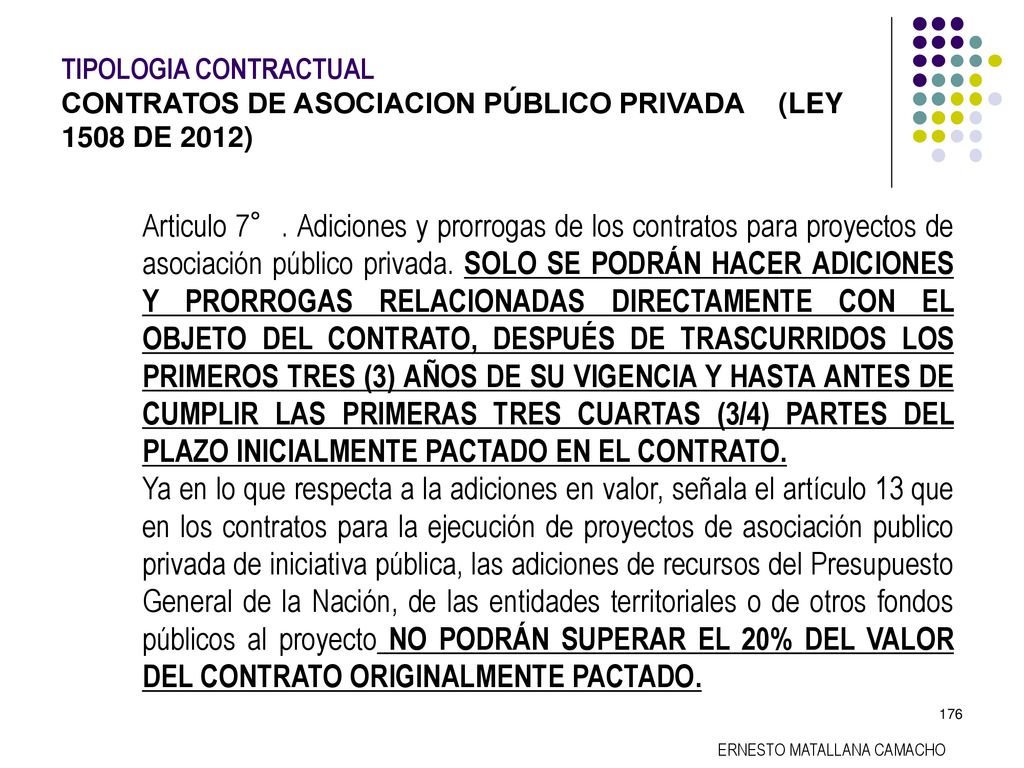 TIPOLOGIA CONTRACTUAL. CONTRATOS DE ASOCIACION PÚBLICO PRIVADA
