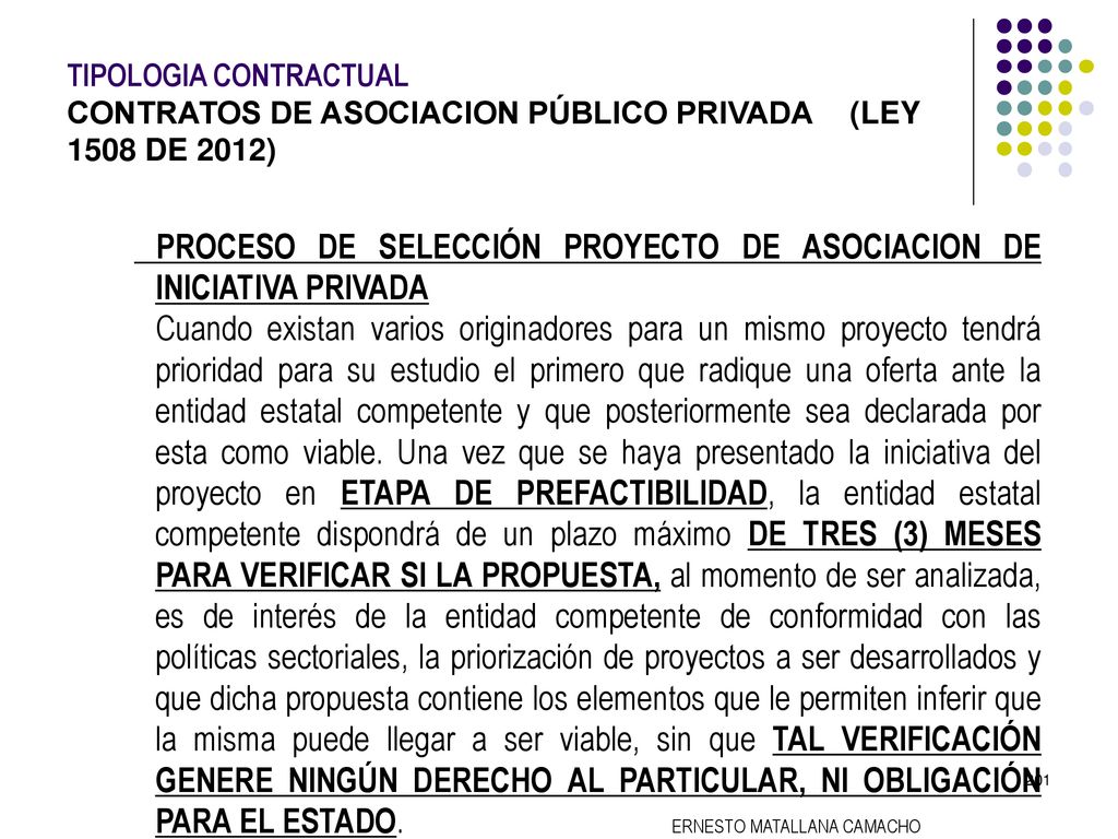 TIPOLOGIA CONTRACTUAL. CONTRATOS DE ASOCIACION PÚBLICO PRIVADA