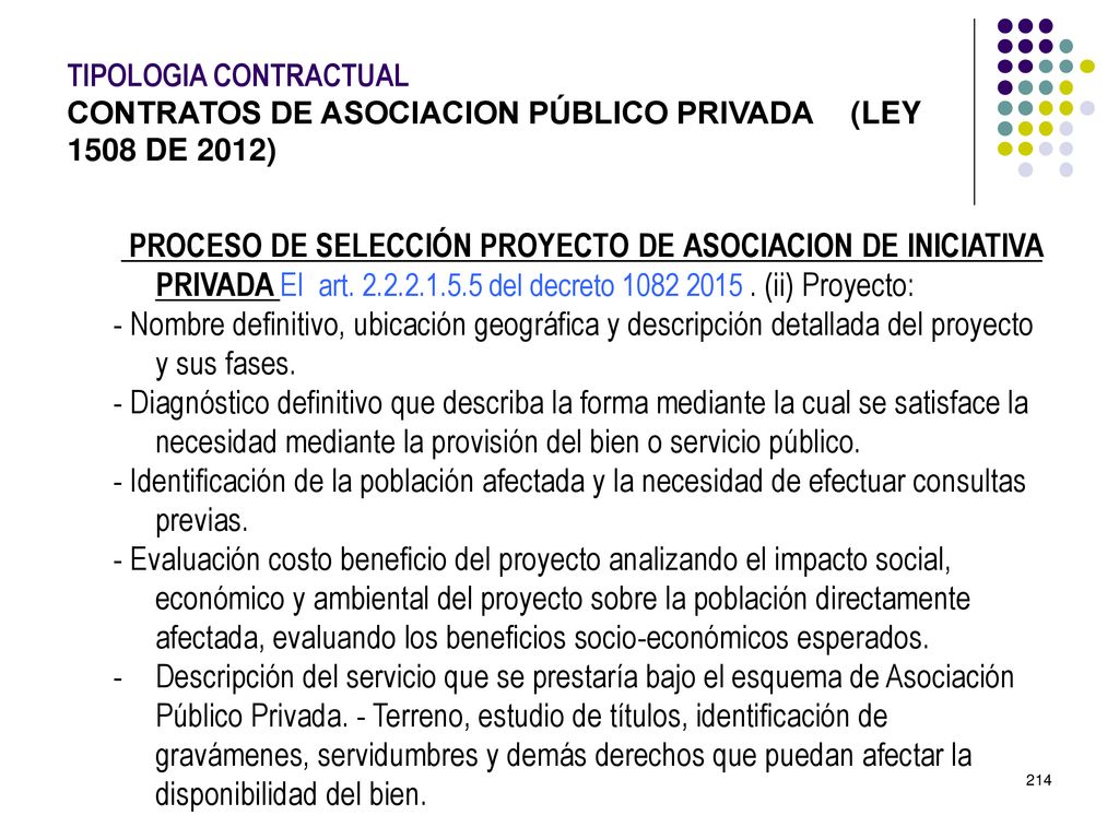 TIPOLOGIA CONTRACTUAL. CONTRATOS DE ASOCIACION PÚBLICO PRIVADA