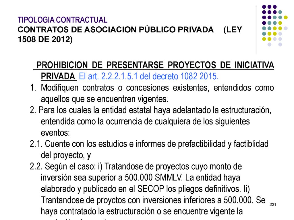 TIPOLOGIA CONTRACTUAL. CONTRATOS DE ASOCIACION PÚBLICO PRIVADA
