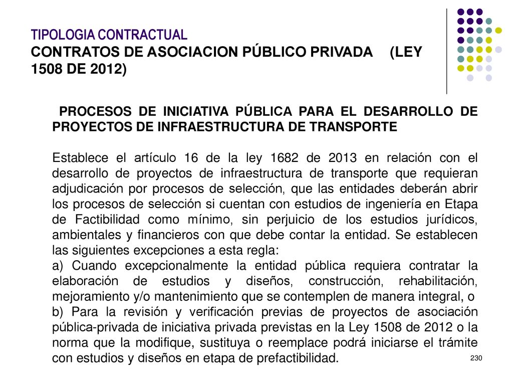 TIPOLOGIA CONTRACTUAL. CONTRATOS DE ASOCIACION PÚBLICO PRIVADA