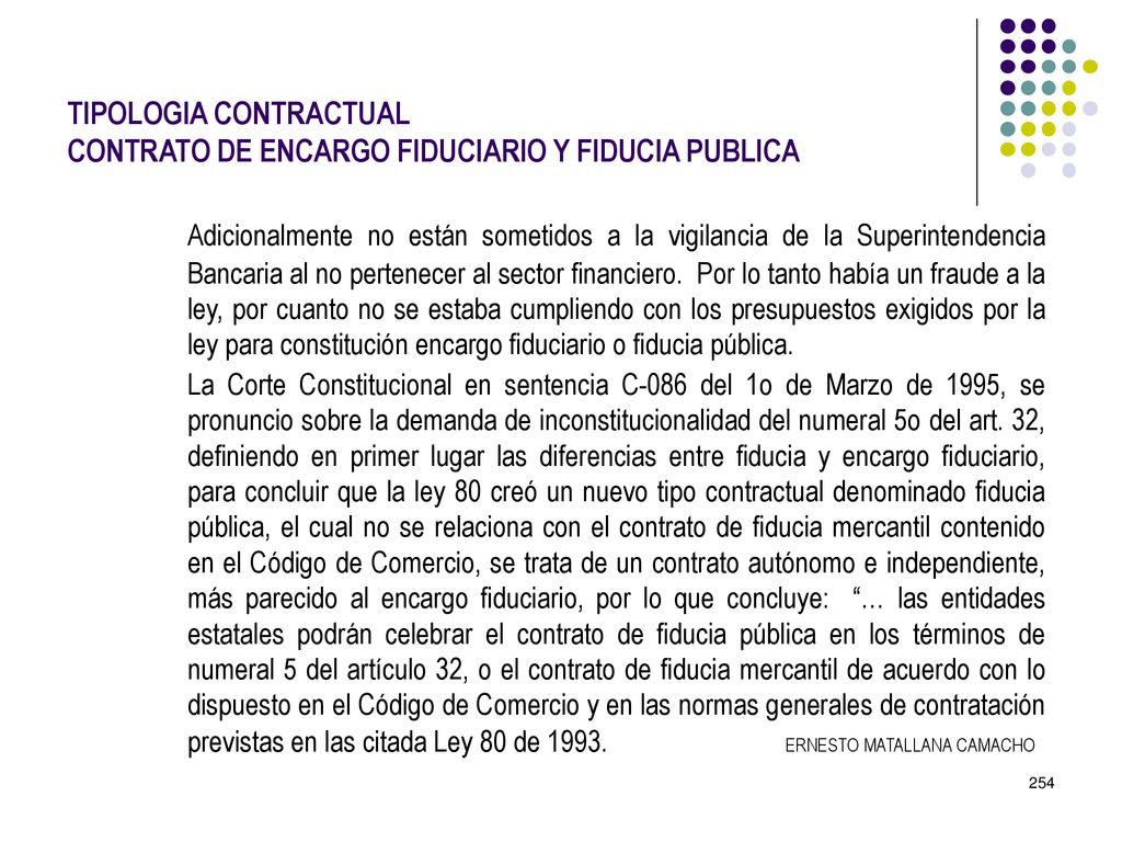 TIPOLOGIA CONTRACTUAL CONTRATO DE ENCARGO FIDUCIARIO Y FIDUCIA PUBLICA