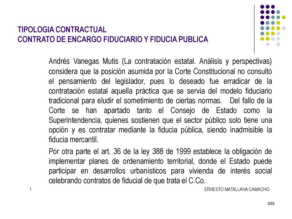 TIPOLOGIA CONTRACTUAL CONTRATO DE ENCARGO FIDUCIARIO Y FIDUCIA PUBLICA