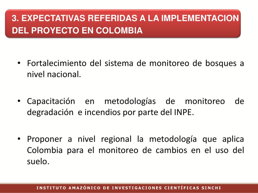 Fortalecimiento del sistema de monitoreo de bosques a nivel nacional.