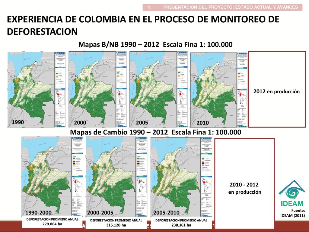 EXPERIENCIA DE COLOMBIA EN EL PROCESO DE MONITOREO DE DEFORESTACION