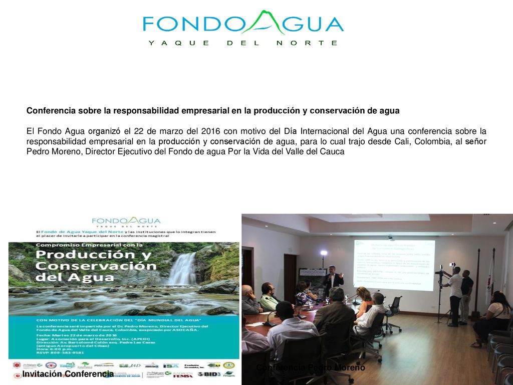 Conferencia sobre la responsabilidad empresarial en la producción y conservación de agua