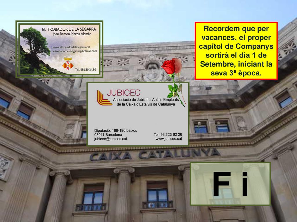 Recordem que per vacances, el proper capítol de Companys sortirà el dia 1 de Setembre, iniciant la seva 3ª època.