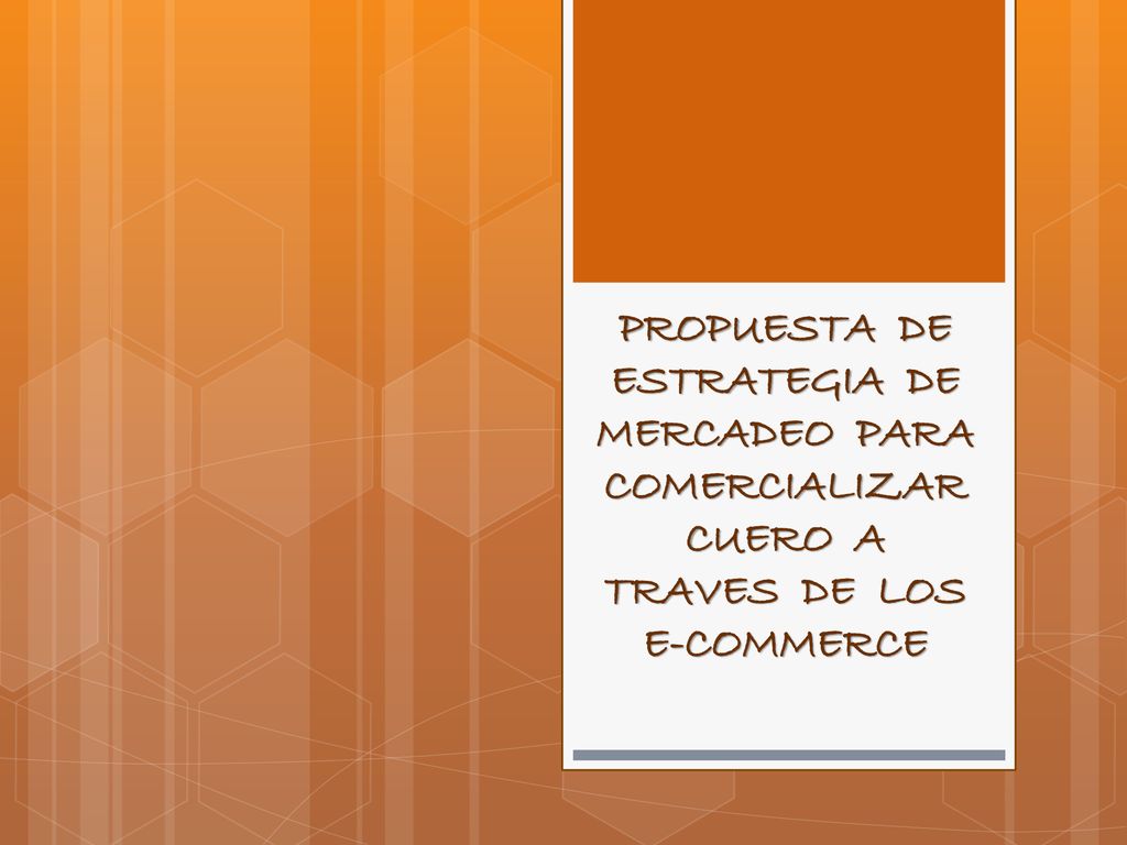 PROPUESTA DE ESTRATEGIA DE MERCADEO PARA COMERCIALIZAR CUERO A TRAVES DE LOS E-COMMERCE