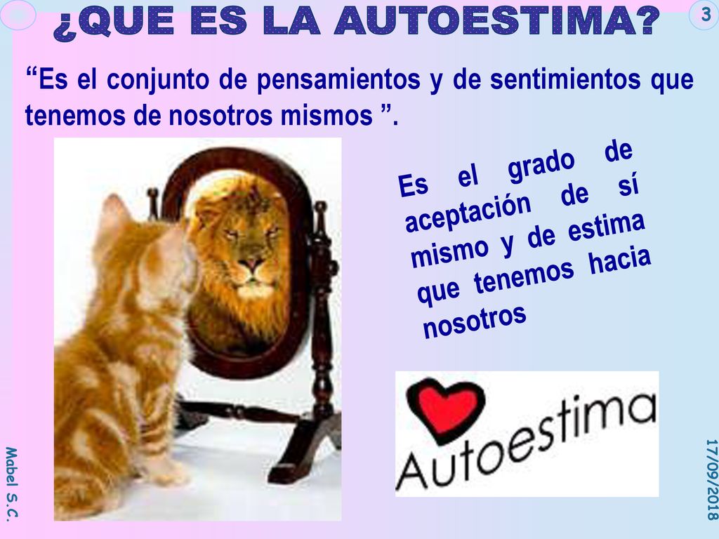 ¿QUE ES LA AUTOESTIMA Es el conjunto de pensamientos y de sentimientos que tenemos de nosotros mismos .