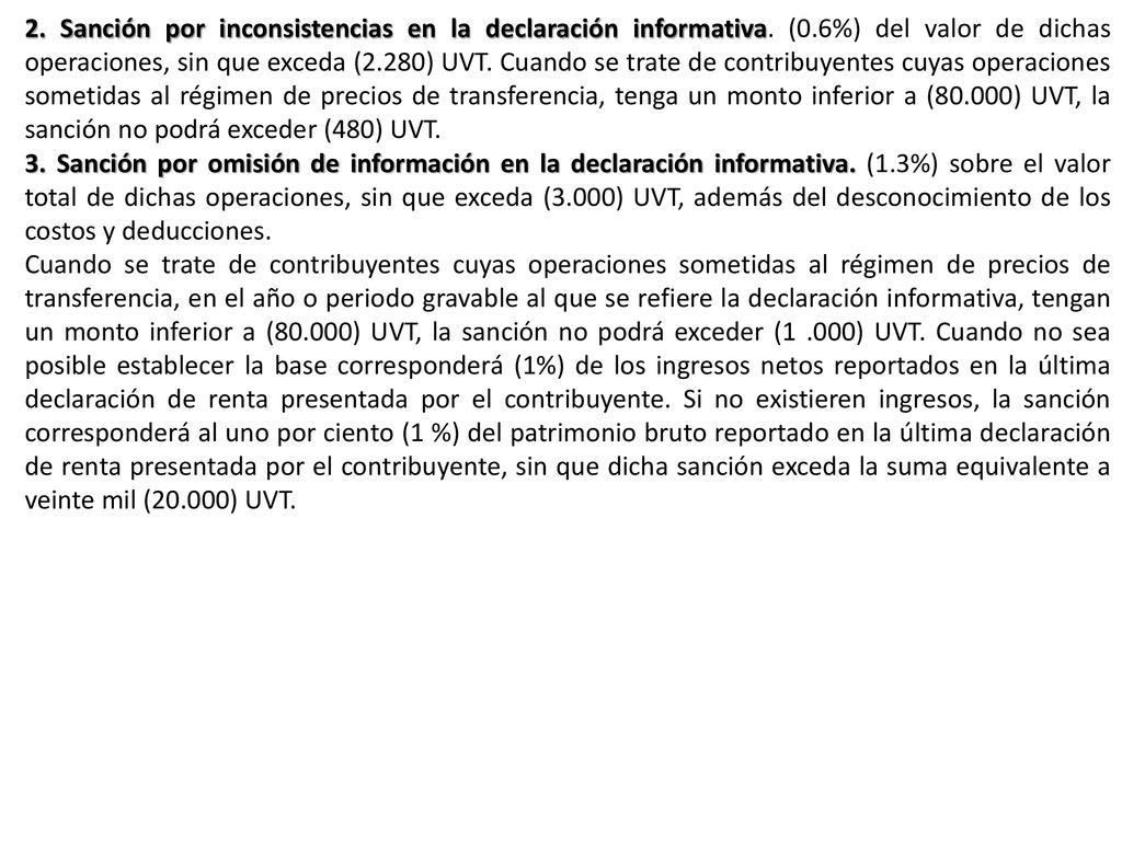 2. Sanción por inconsistencias en la declaración informativa. (0