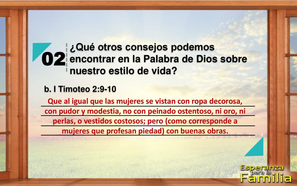 ¿Qué otros consejos podemos encontrar en la Palabra de Dios sobre nuestro estilo de vida
