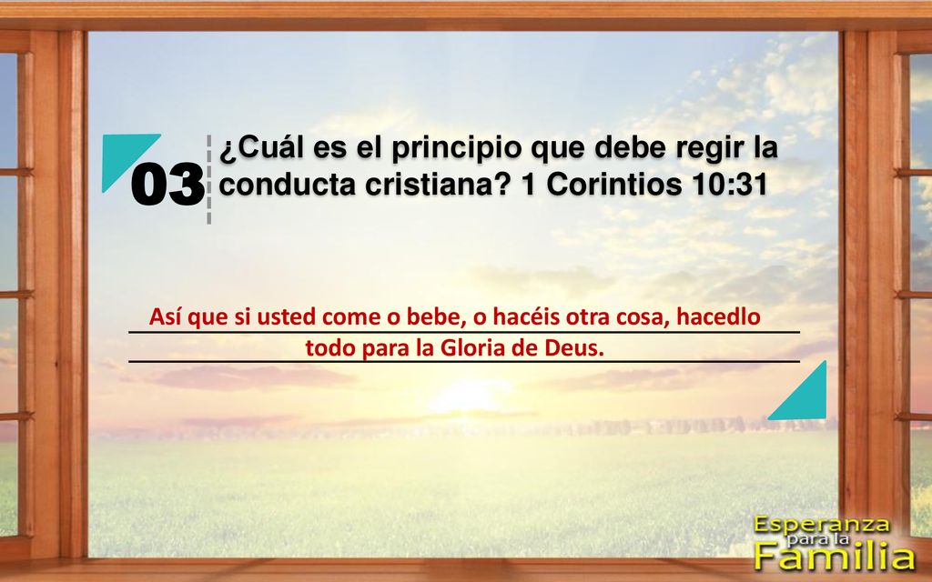 ¿Cuál es el principio que debe regir la conducta cristiana