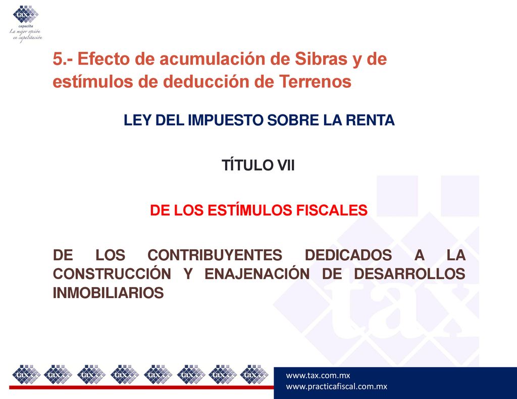 LEY DEL IMPUESTO SOBRE LA RENTA DE LOS ESTÍMULOS FISCALES