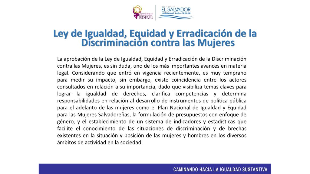 Ley de Igualdad, Equidad y Erradicación de la Discriminación contra las Mujeres