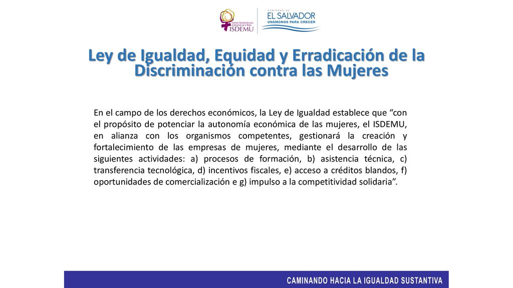 Ley de Igualdad, Equidad y Erradicación de la Discriminación contra las Mujeres