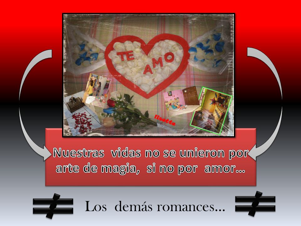 Nuestras vidas no se unieron por arte de magia, si no por amor…