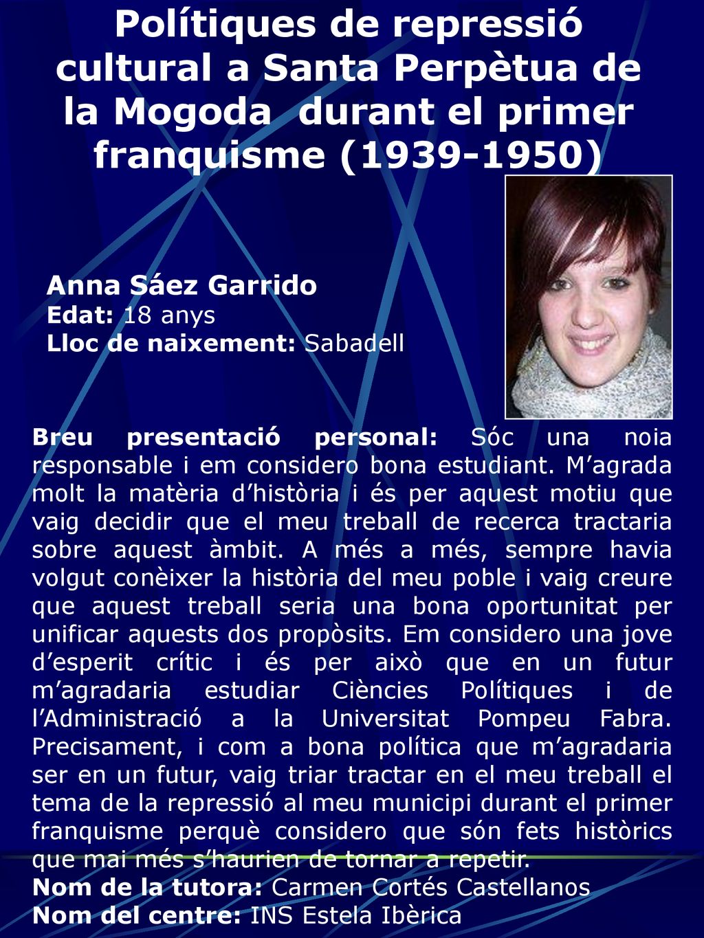 Polítiques de repressió cultural a Santa Perpètua de la Mogoda durant el primer franquisme ( )