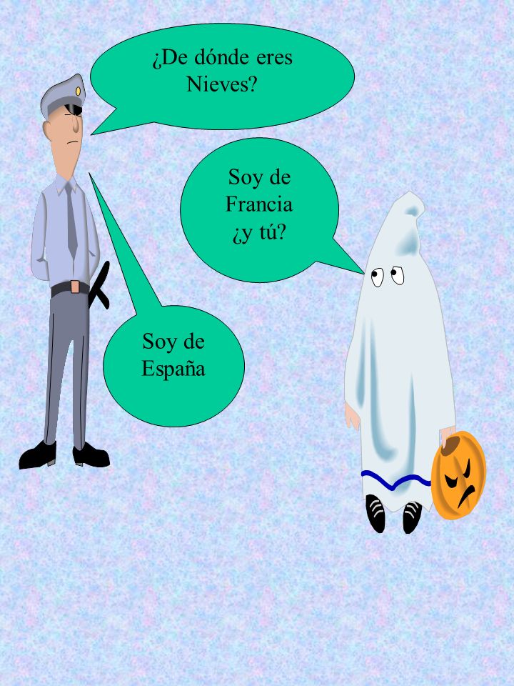 ¿De dónde eres Nieves Soy de Francia ¿y tú Soy de España