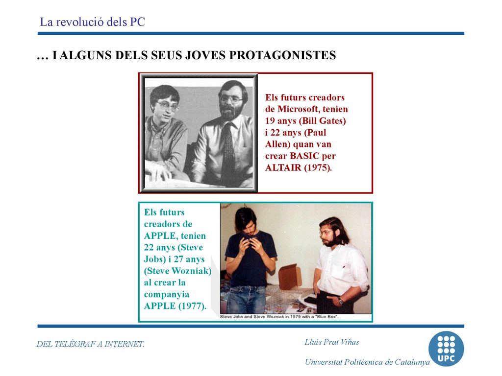 … I ALGUNS DELS SEUS JOVES PROTAGONISTES