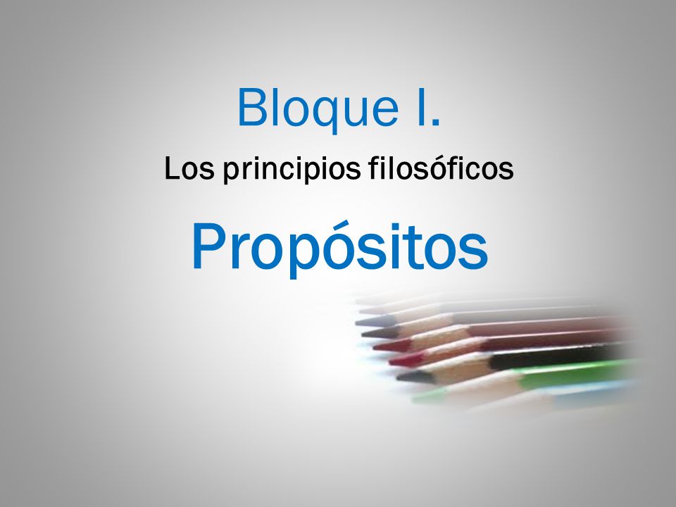 Los principios filosóficos