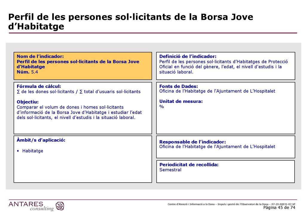 Perfil de les persones sol·licitants de la Borsa Jove d’Habitatge