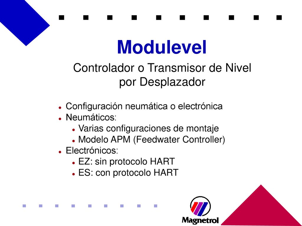 Controlador o Transmisor de Nivel por Desplazador