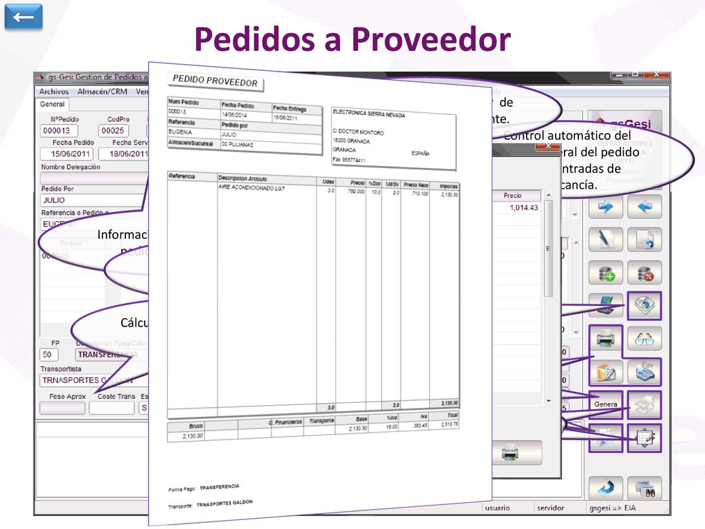 ← Pedidos a Proveedor. Creación automática a partir de una lista de pedidos de cliente.