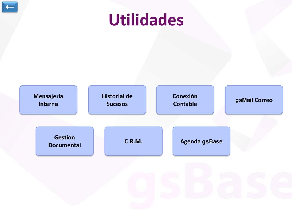 Utilidades ← Mensajería Interna Historial de Sucesos Conexión Contable