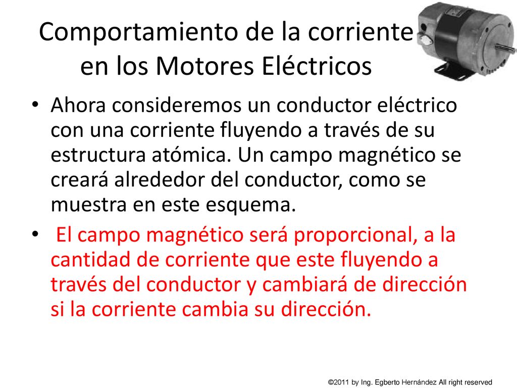 Comportamiento de la corriente en los Motores Eléctricos